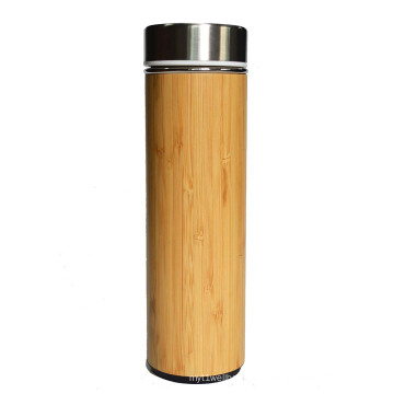 550ml Bamboo Cover 18/8 Stainless Steel Vacuum Insulated Water Bottles